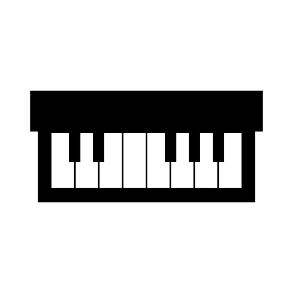 Piano on white background vector