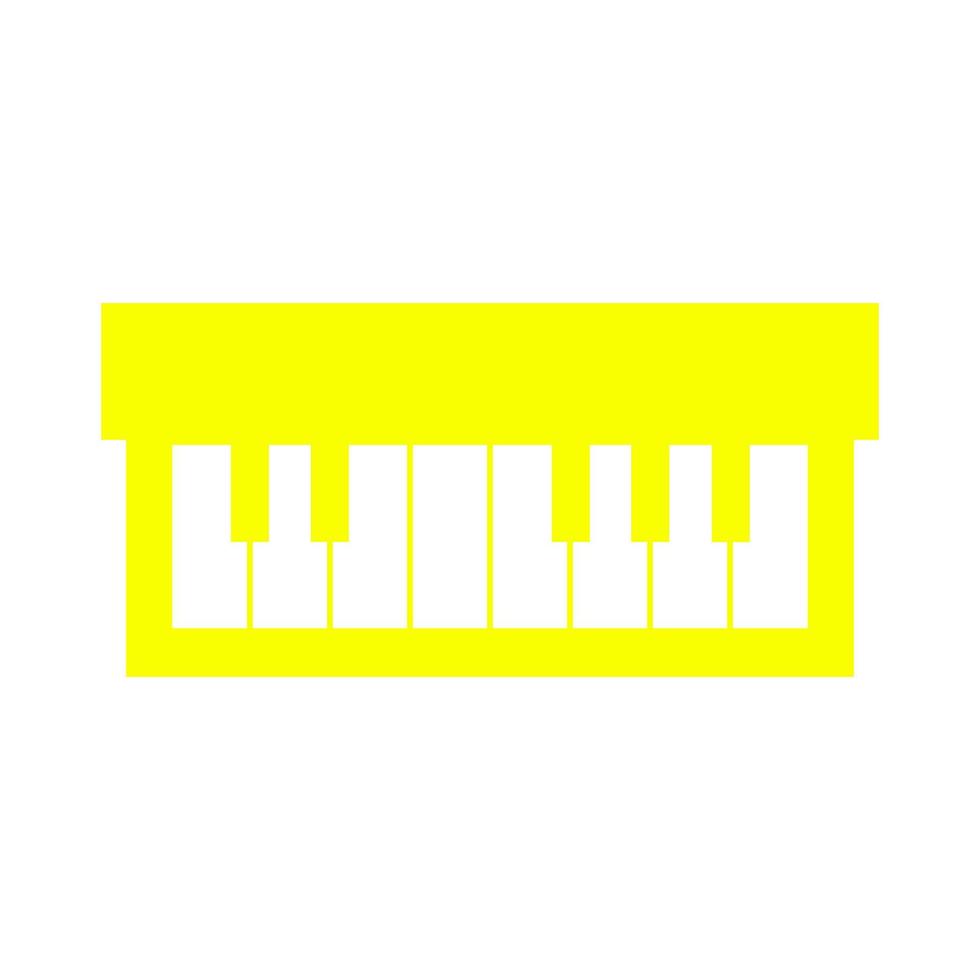 Piano on white background vector