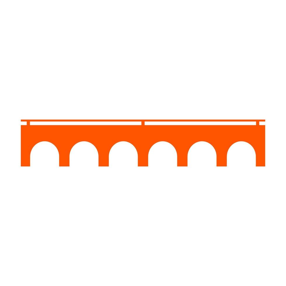 Bridge on white background vector