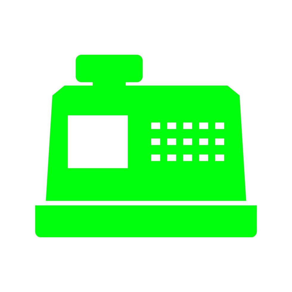 Cash register on white background vector