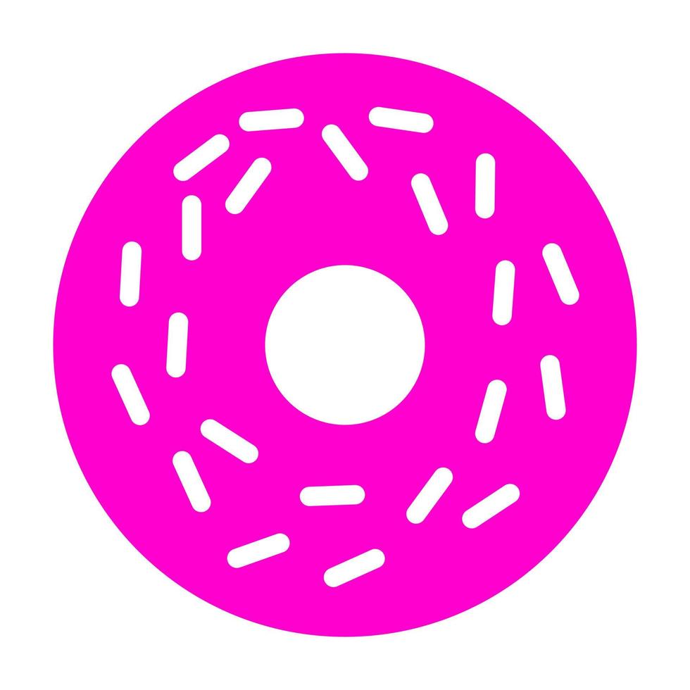 Donut sobre fondo blanco. vector