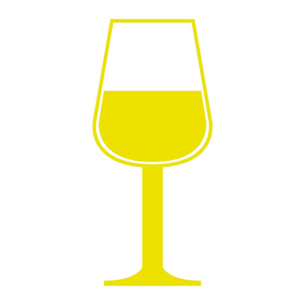 copa de vino sobre un fondo blanco vector