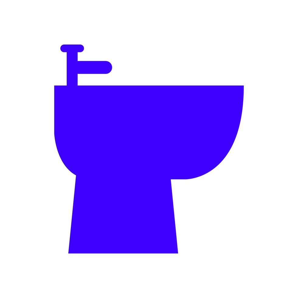 Bidet on white background vector