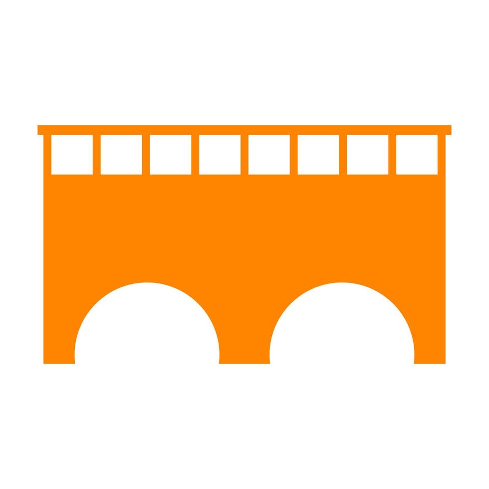 Bridge on white background vector