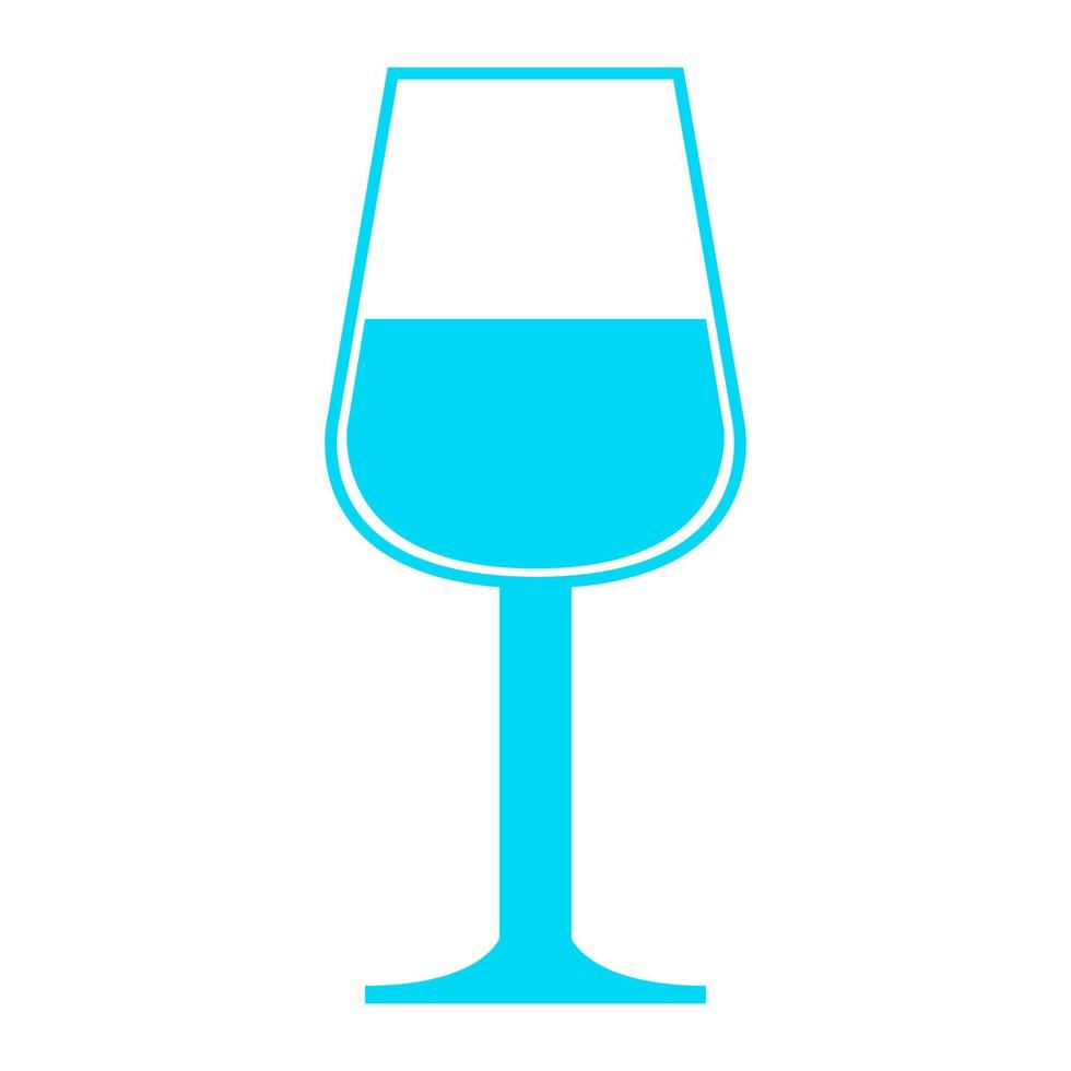 copa de vino sobre un fondo blanco vector