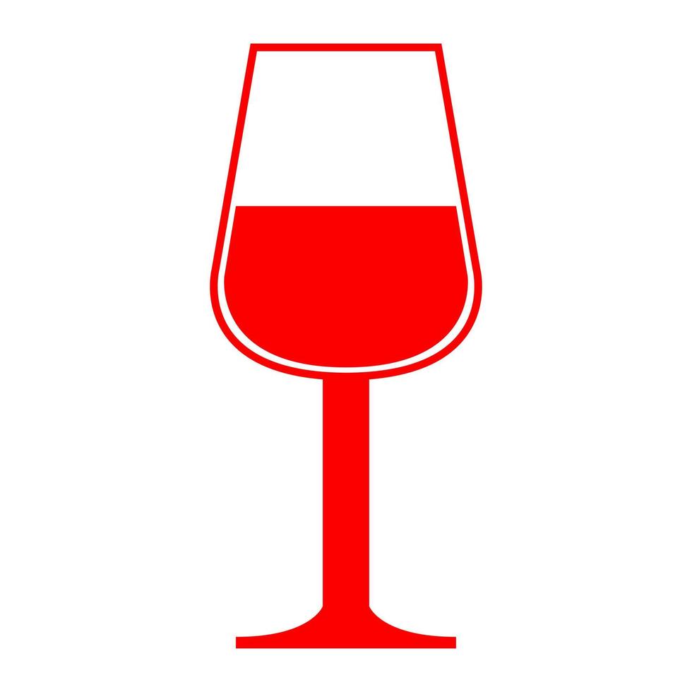 Glass of wine on a white background vector