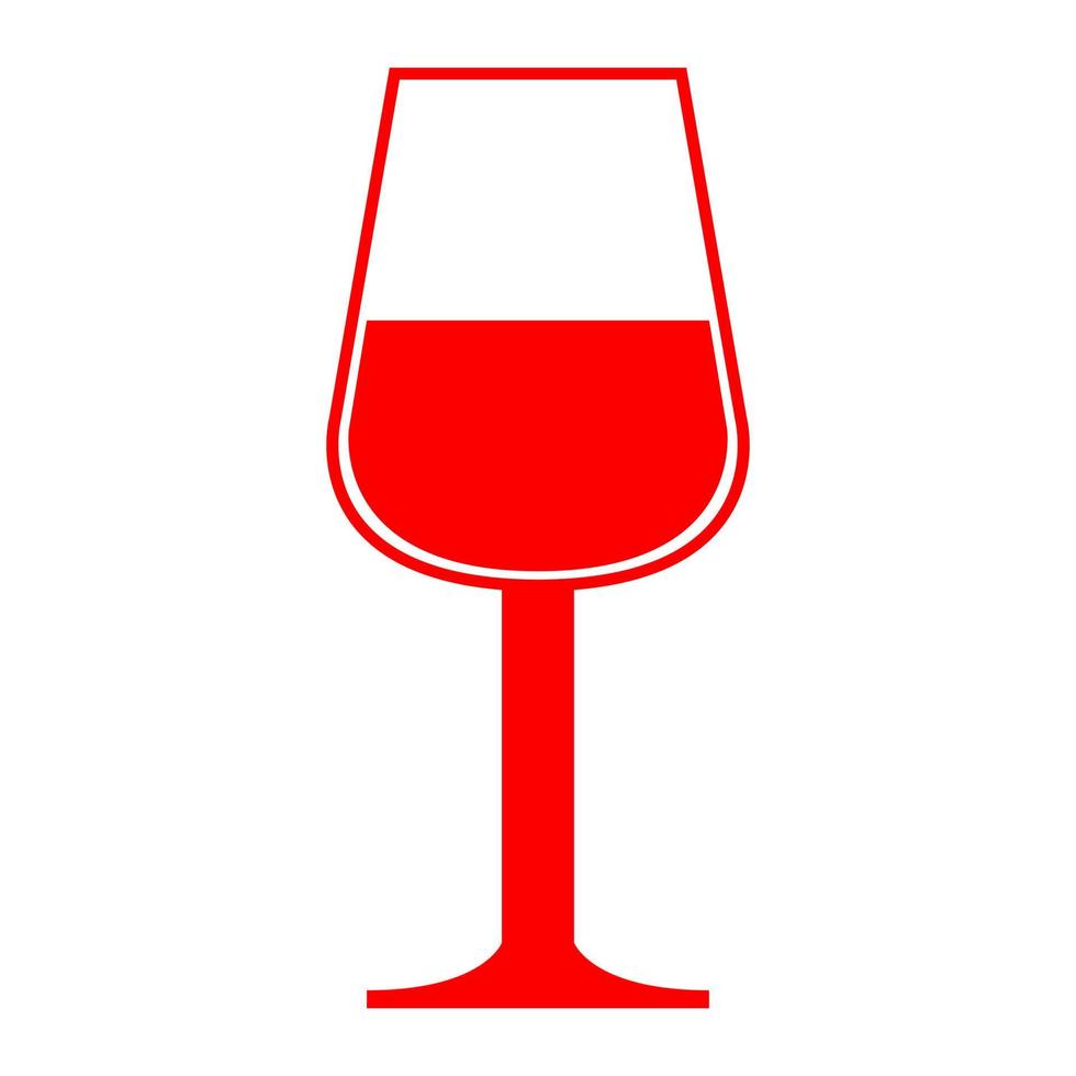 copa de vino sobre un fondo blanco vector