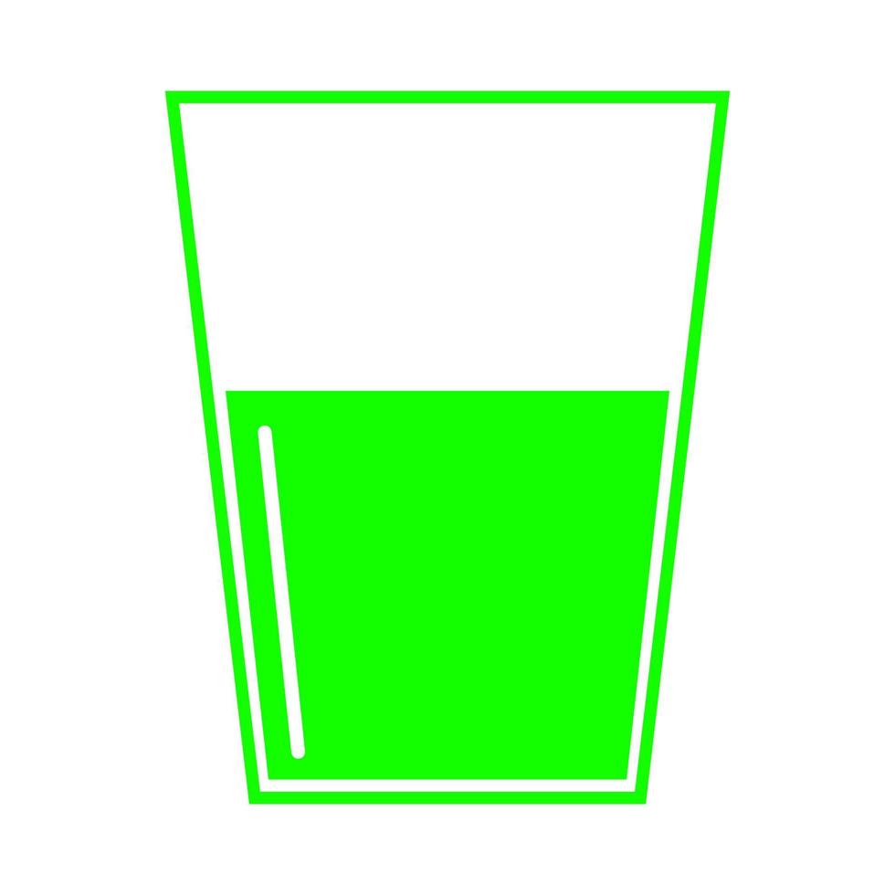 Glass of water on white background vector