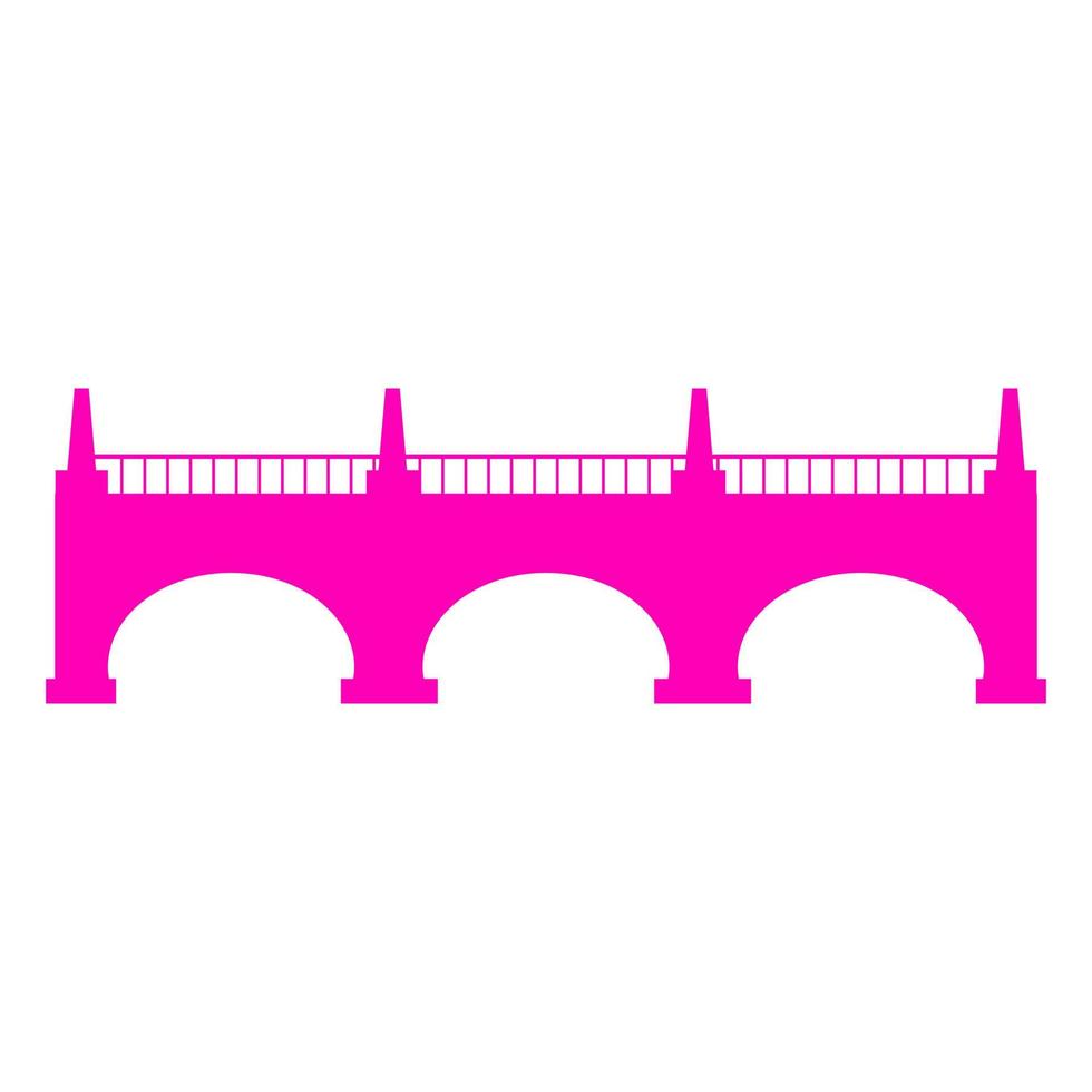 Bridge on white background vector