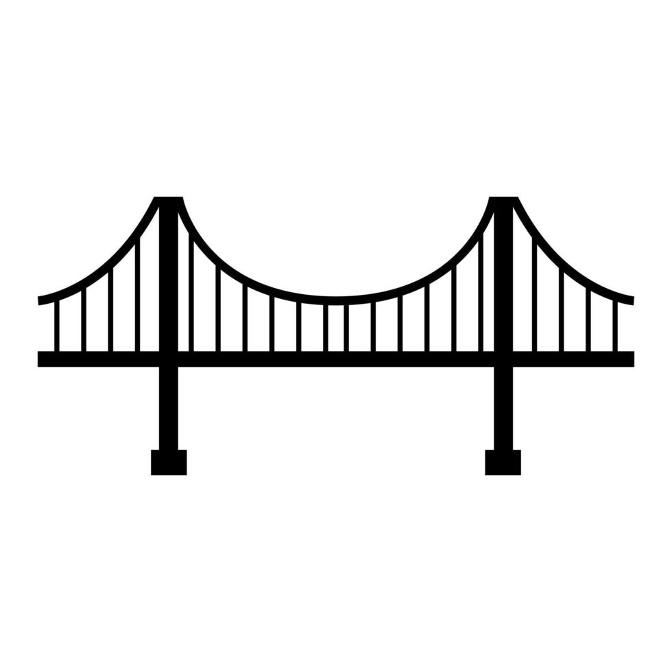 Bridge on white background vector