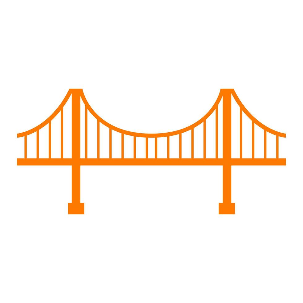 Bridge on white background vector