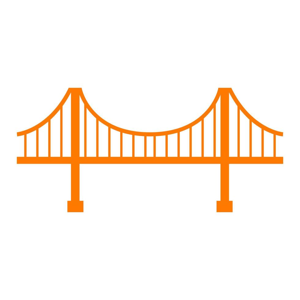 Bridge on white background vector