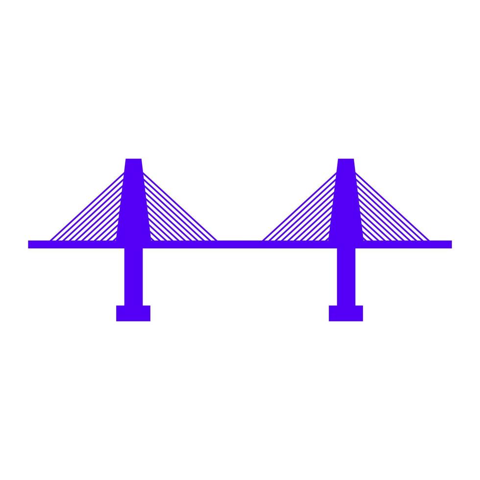 Bridge on white background vector