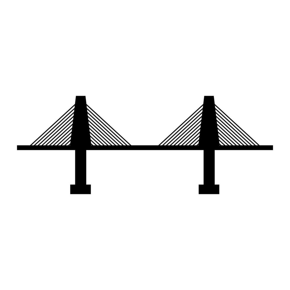 Bridge on white background vector