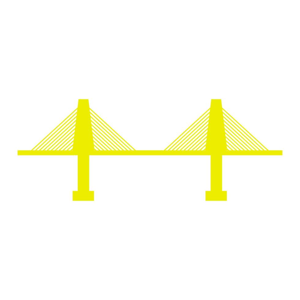 Bridge on white background vector