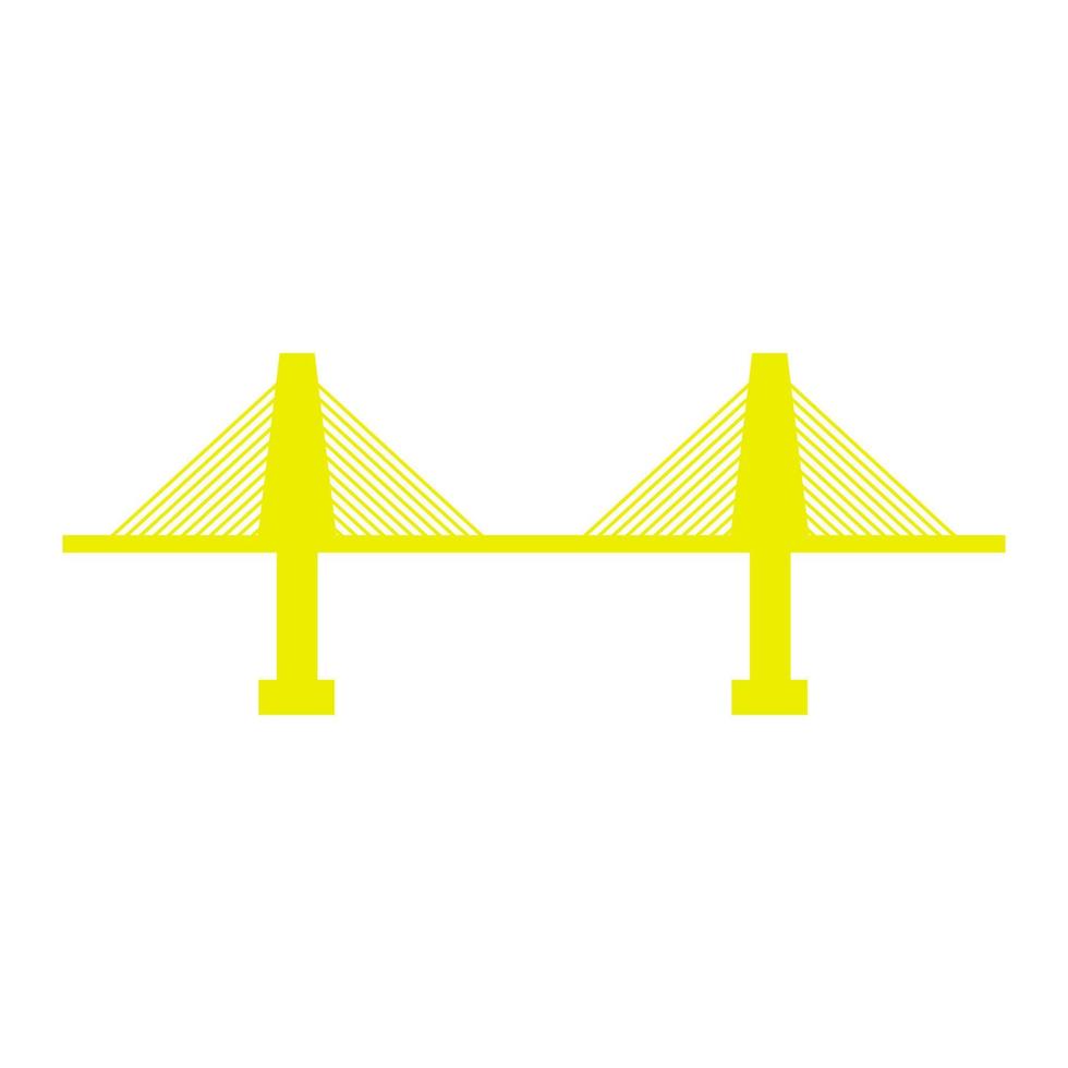 Bridge on white background vector