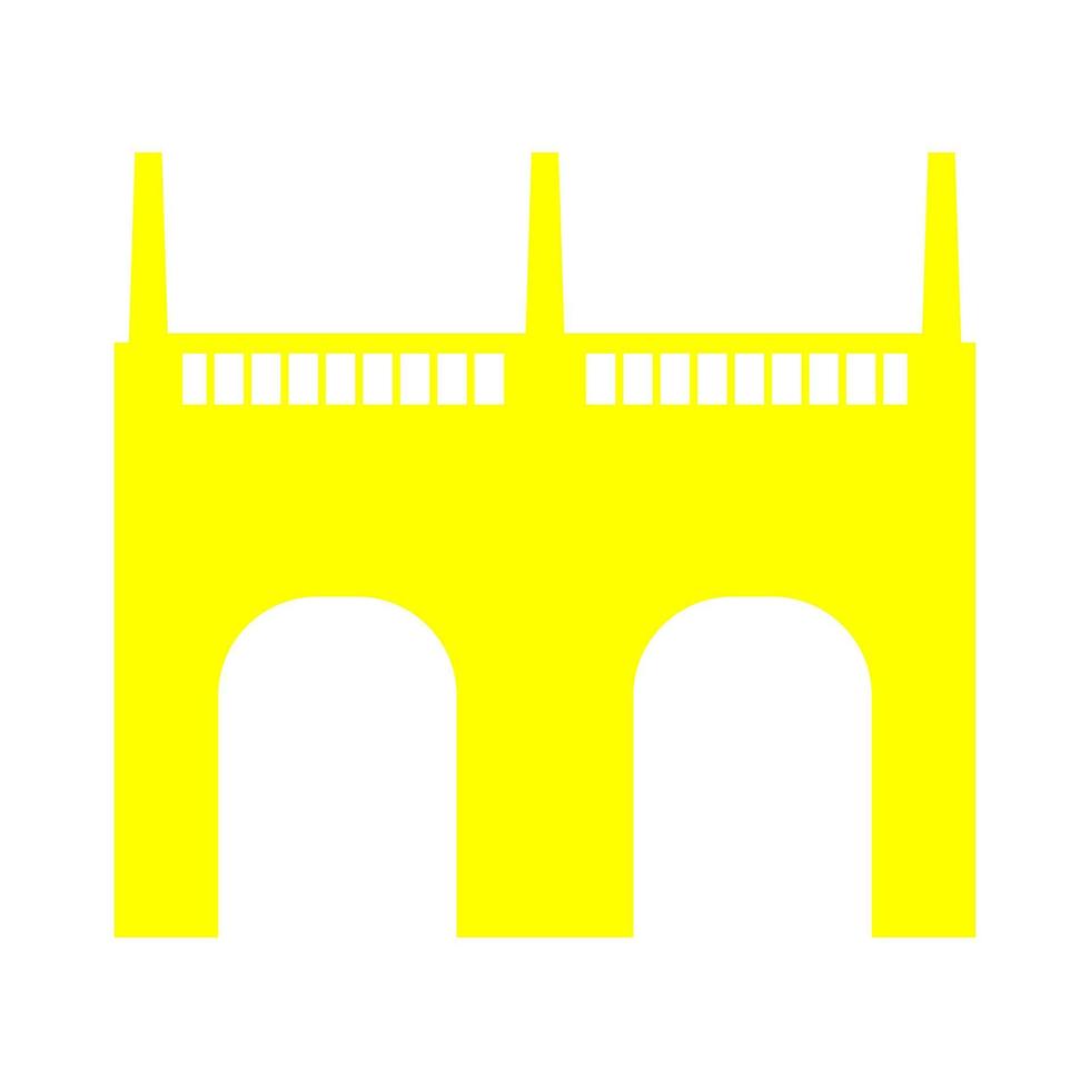 Bridge on white background vector