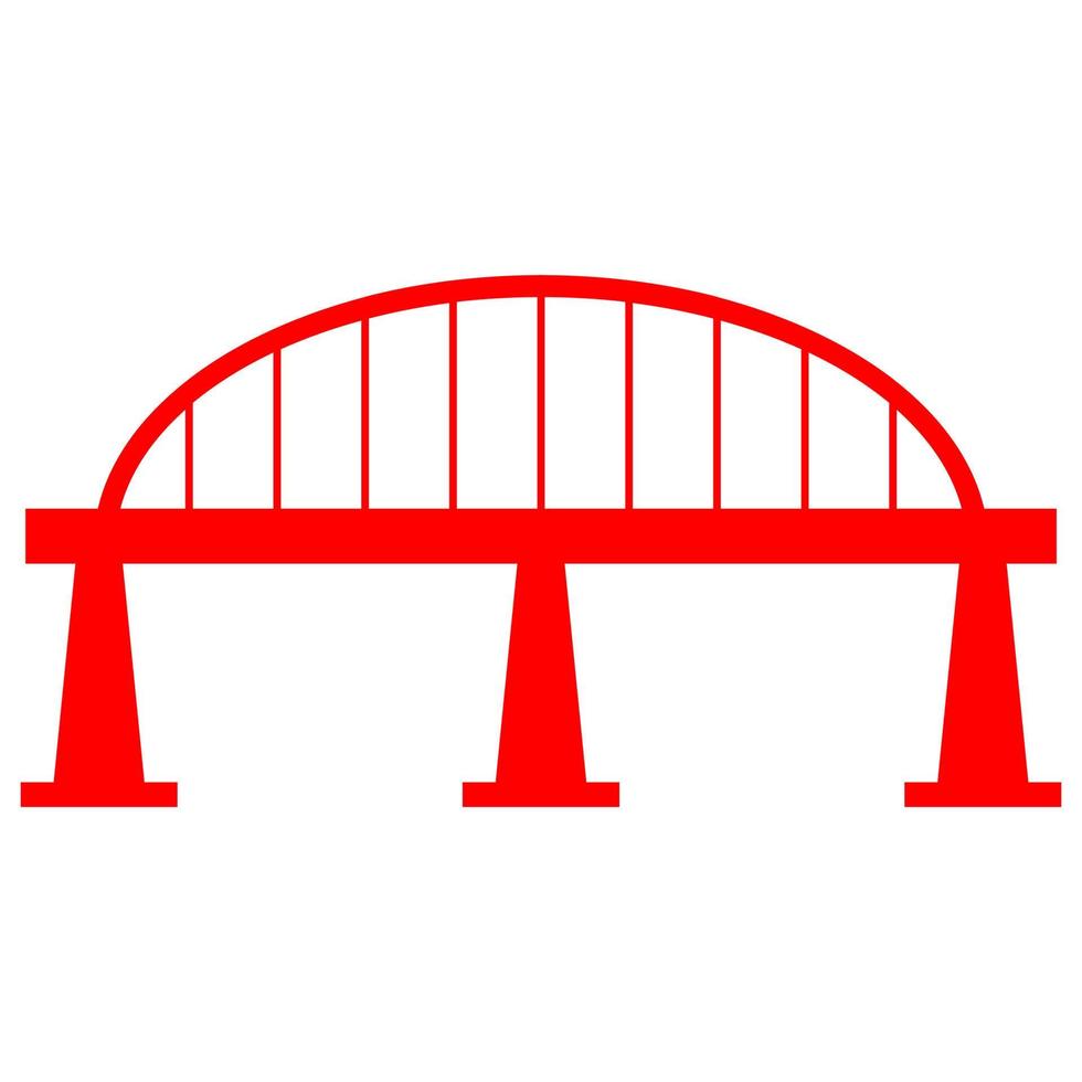 Bridge on white background vector