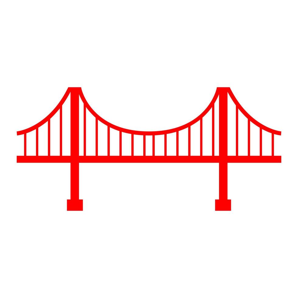 Bridge on white background vector