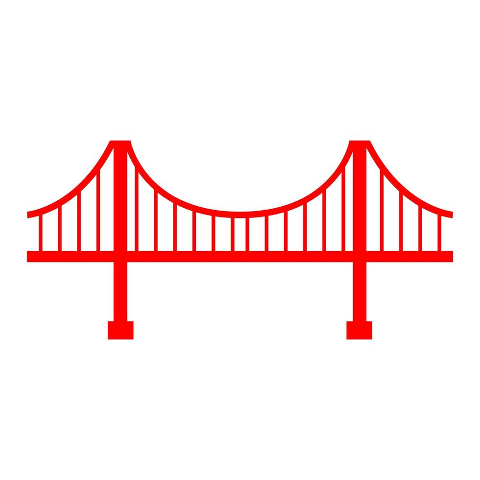 Bridge on white background vector