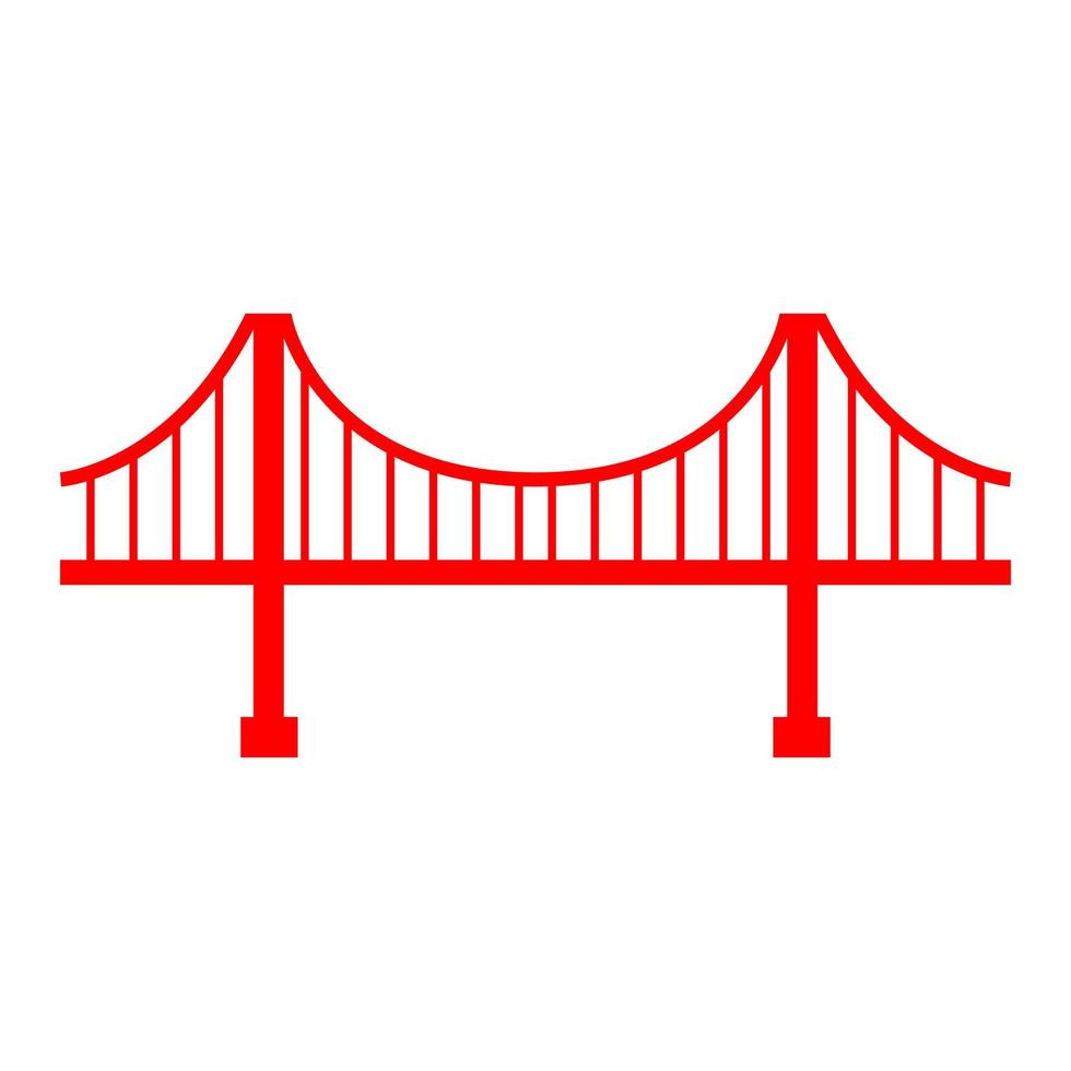 puente sobre fondo blanco vector