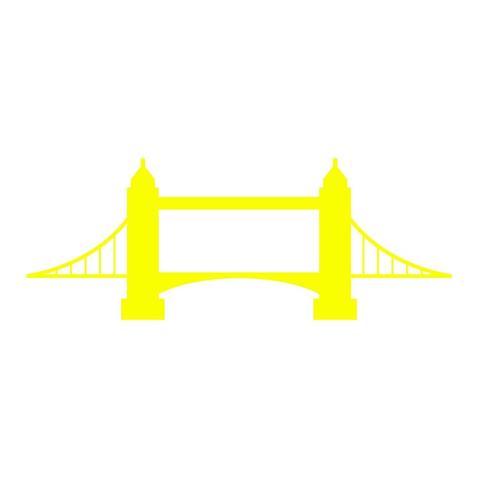 Bridge on white background vector