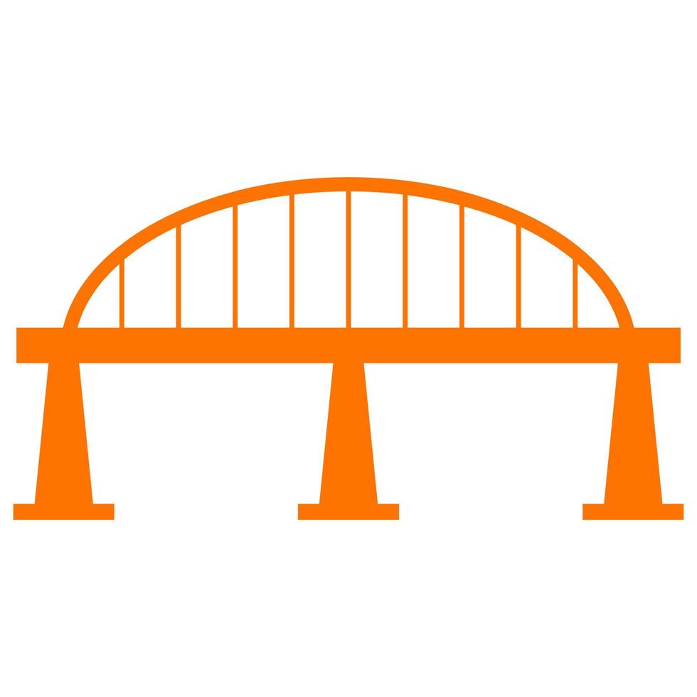 Bridge on white background vector