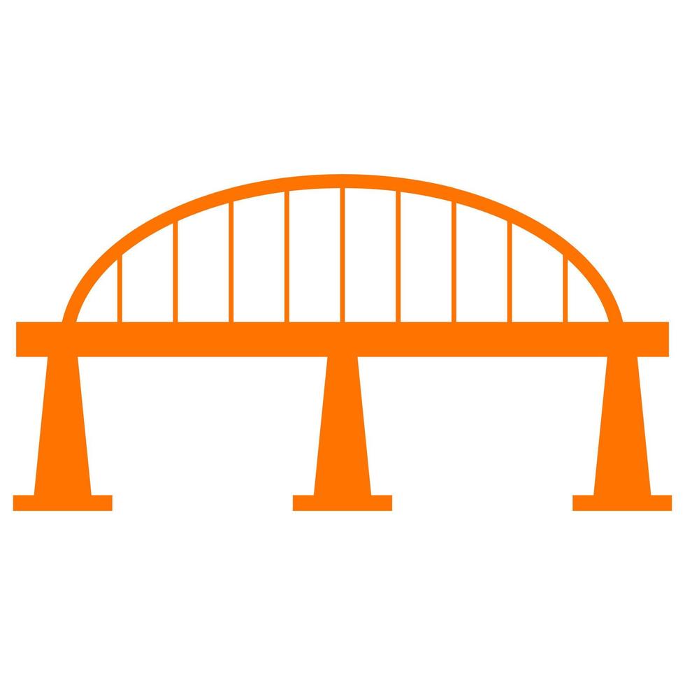 puente sobre fondo blanco vector