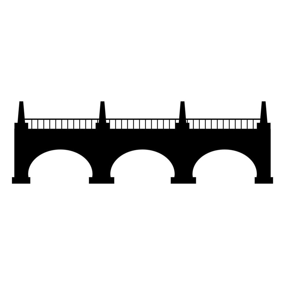 Bridge on white background vector