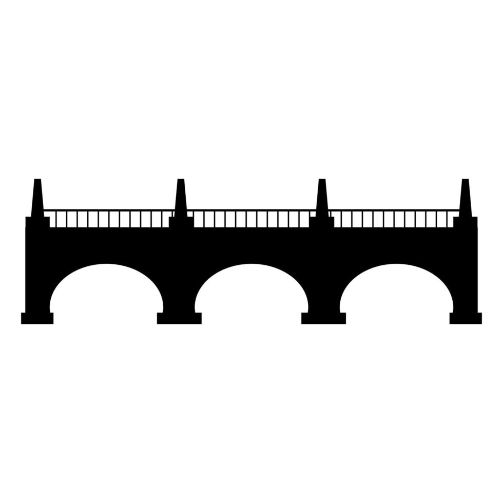 Bridge on white background vector