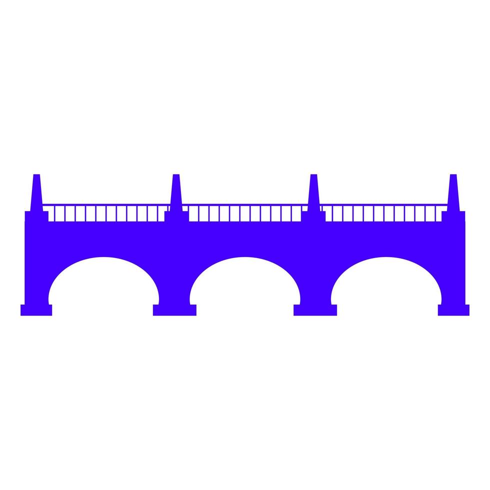 Bridge on white background vector