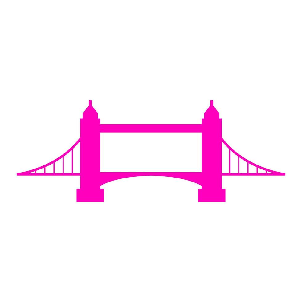 Bridge on white background vector