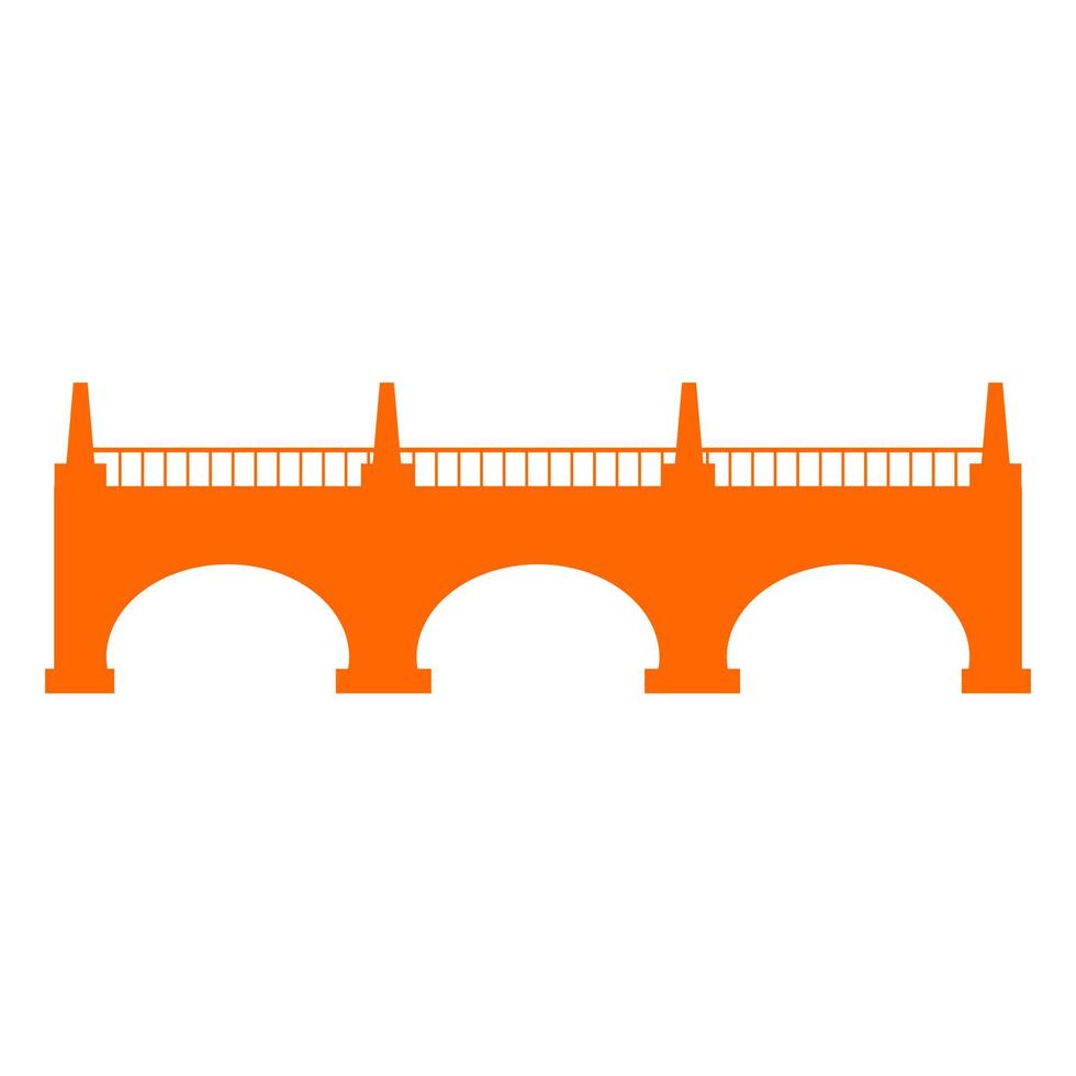 Bridge on white background vector