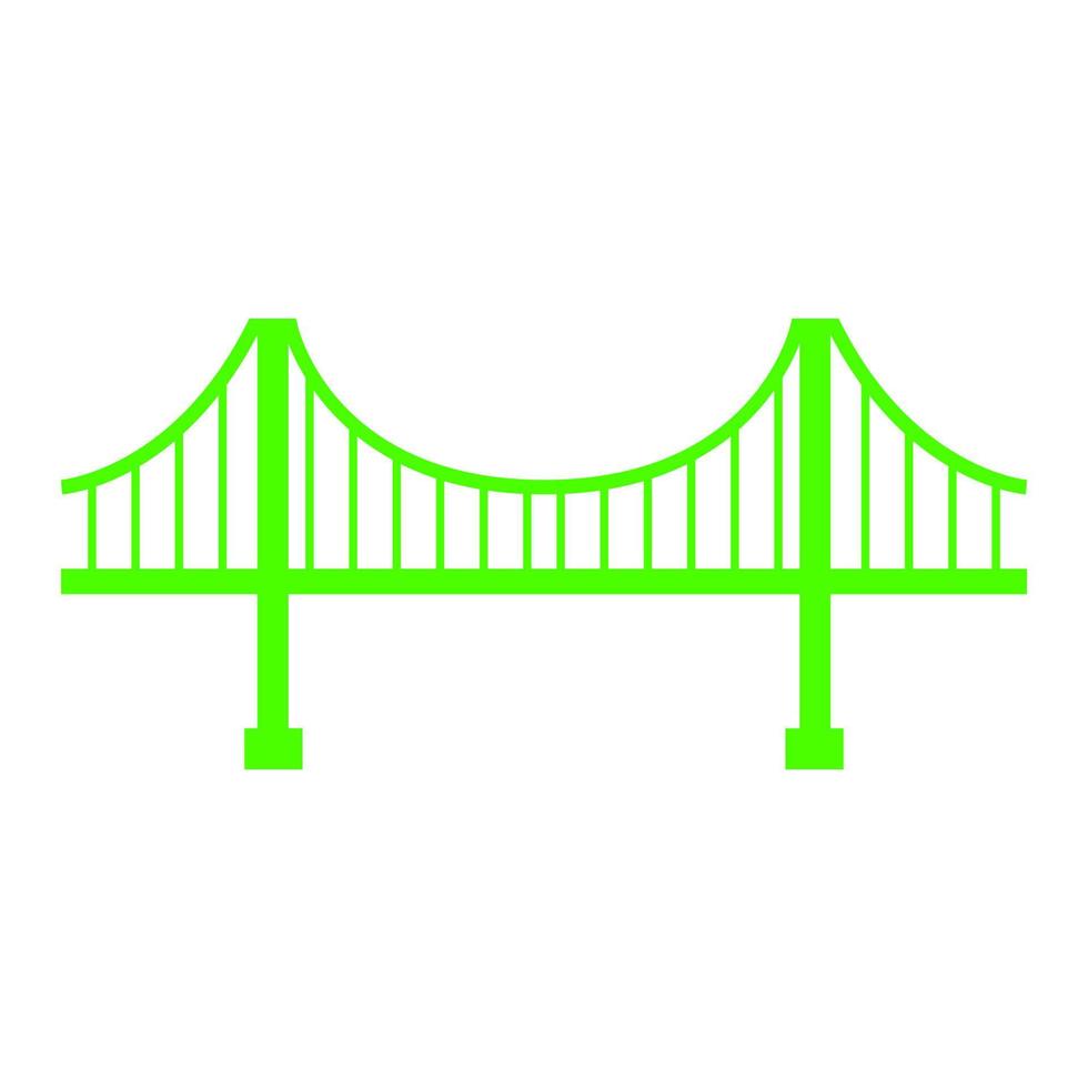 Bridge on white background vector