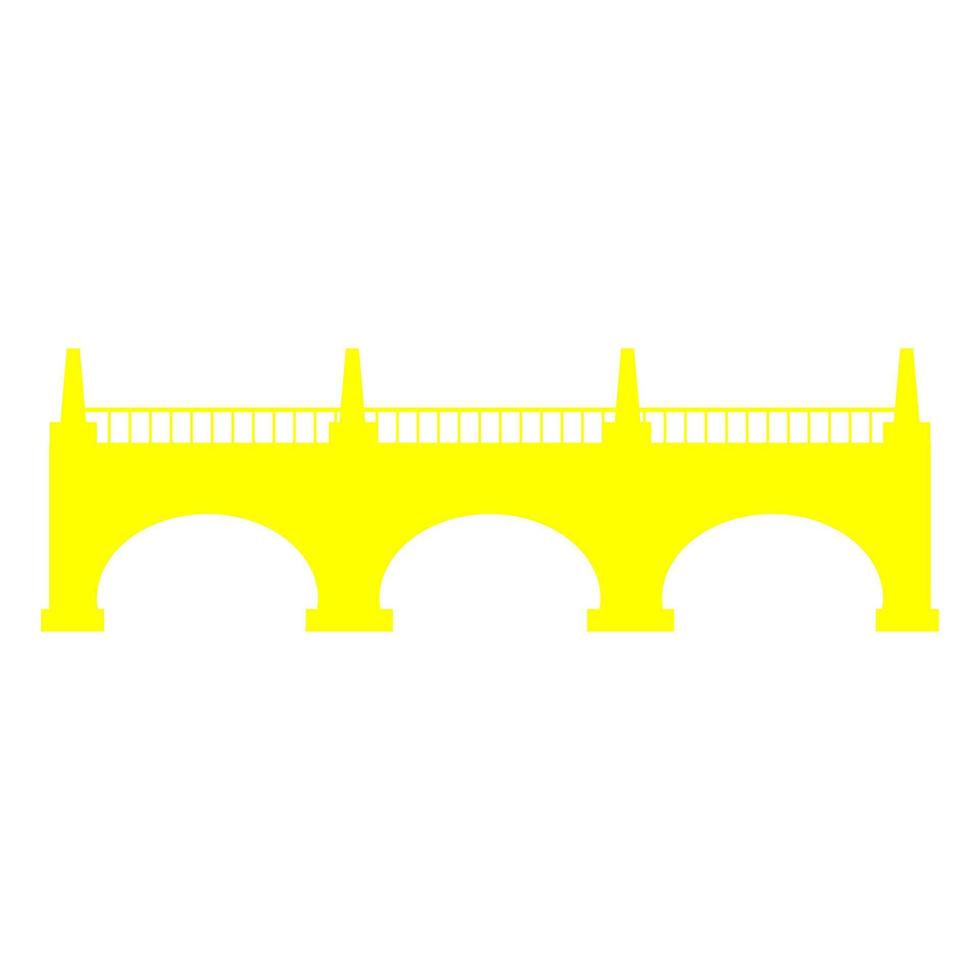 Bridge on white background vector