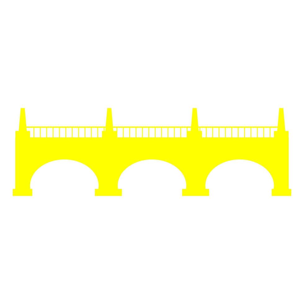 Bridge on white background vector