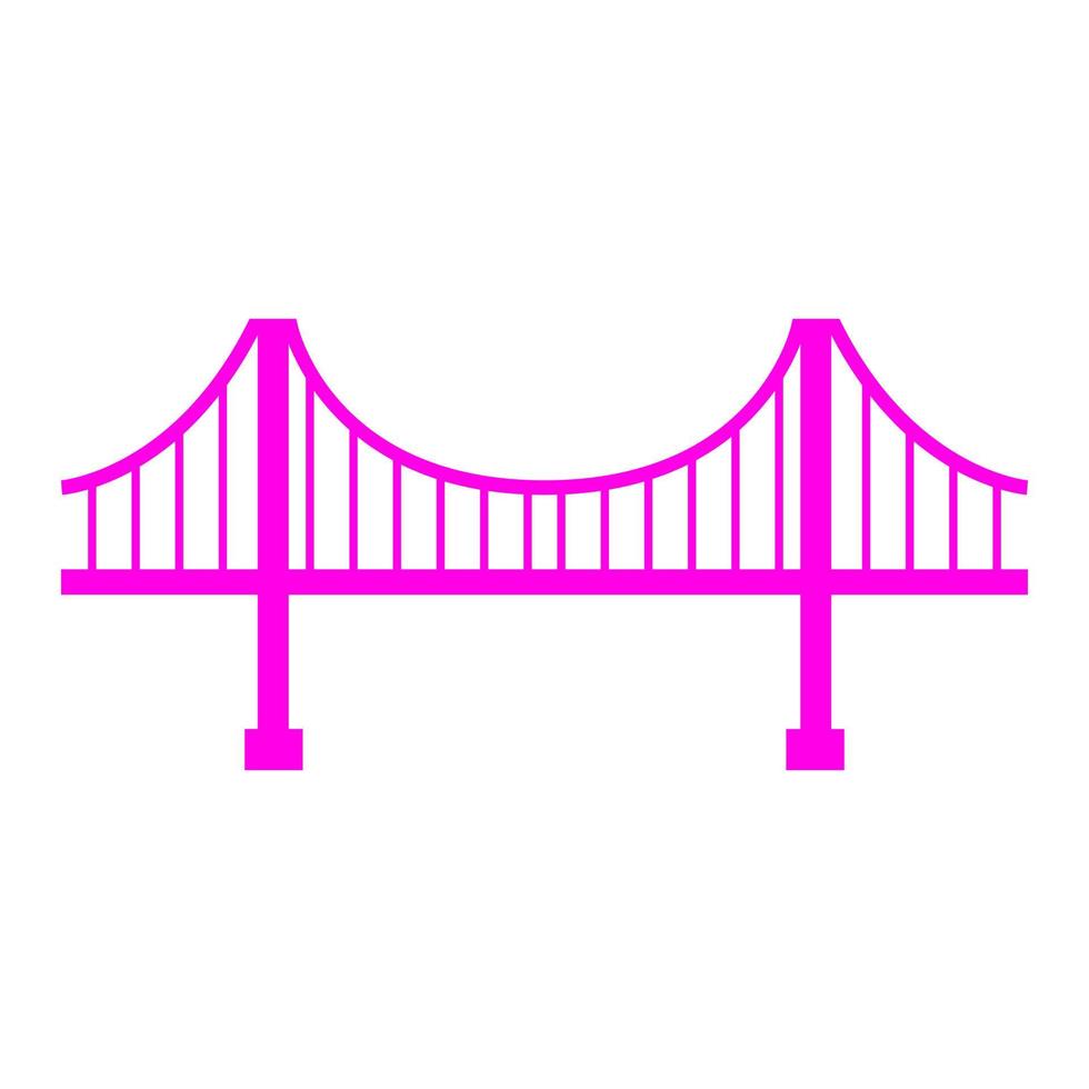 Bridge on white background vector