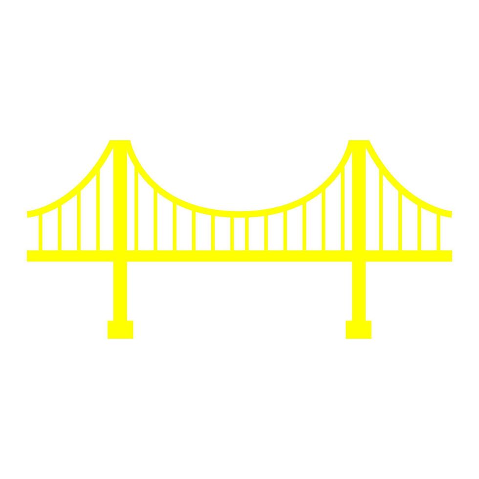 Bridge on white background vector