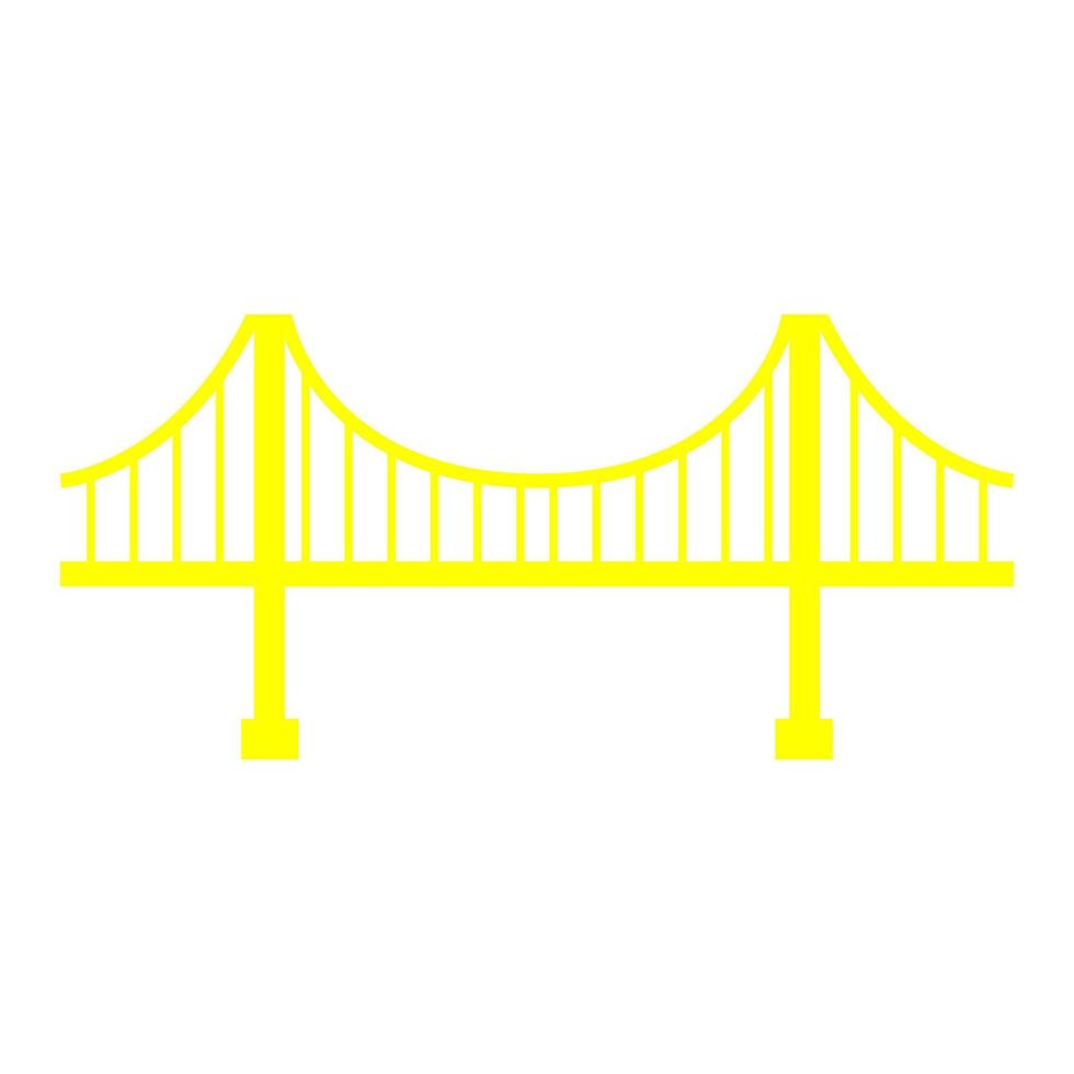 Bridge on white background vector