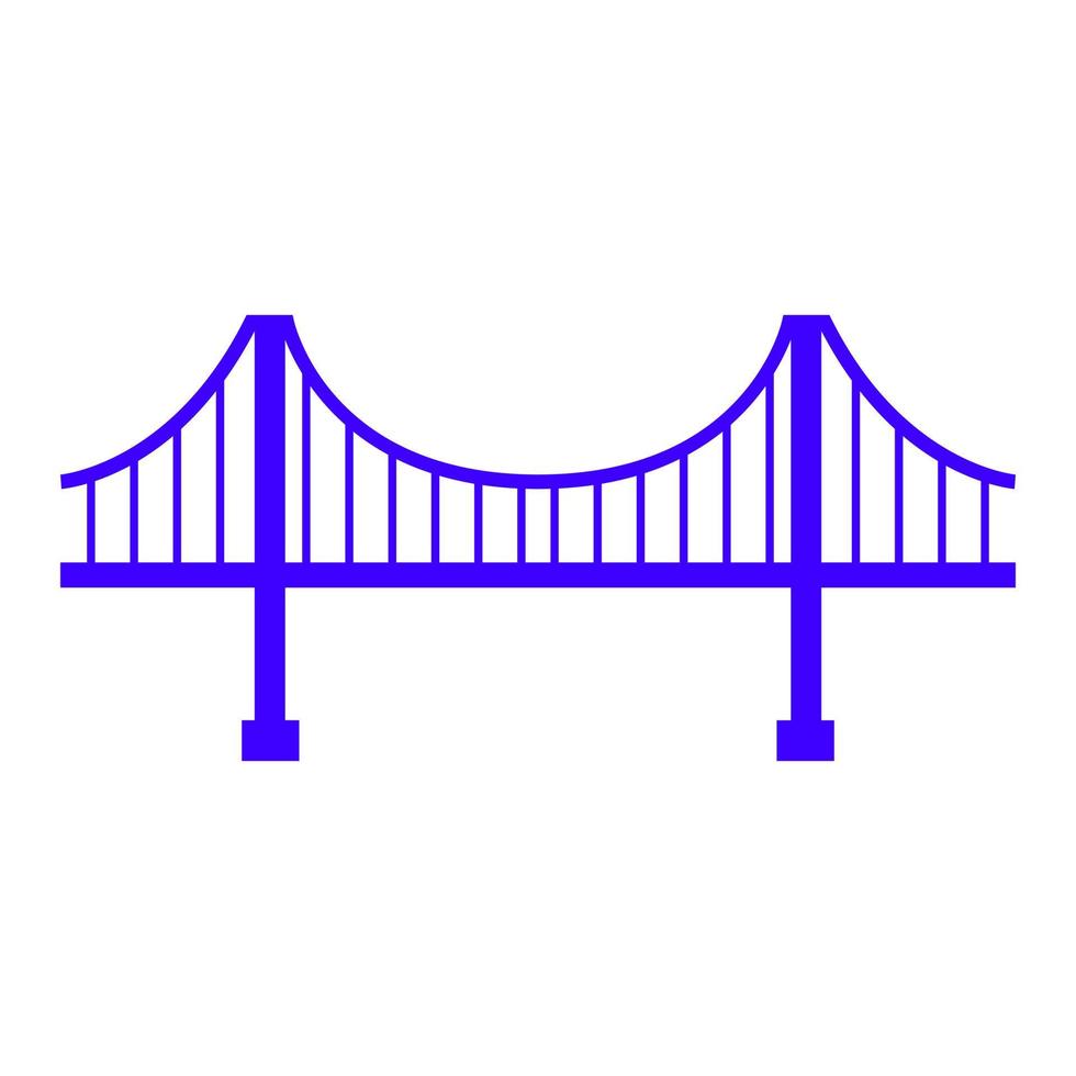 Bridge on white background vector