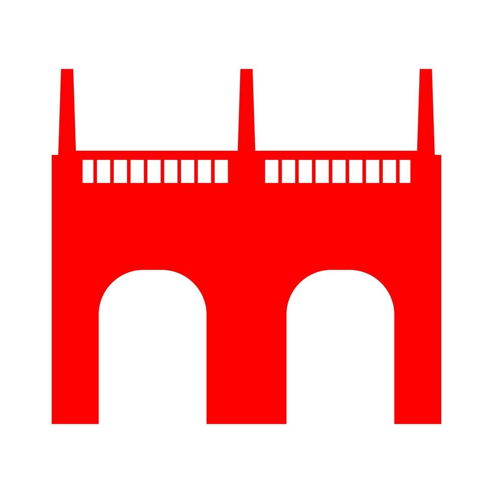 Bridge on white background vector