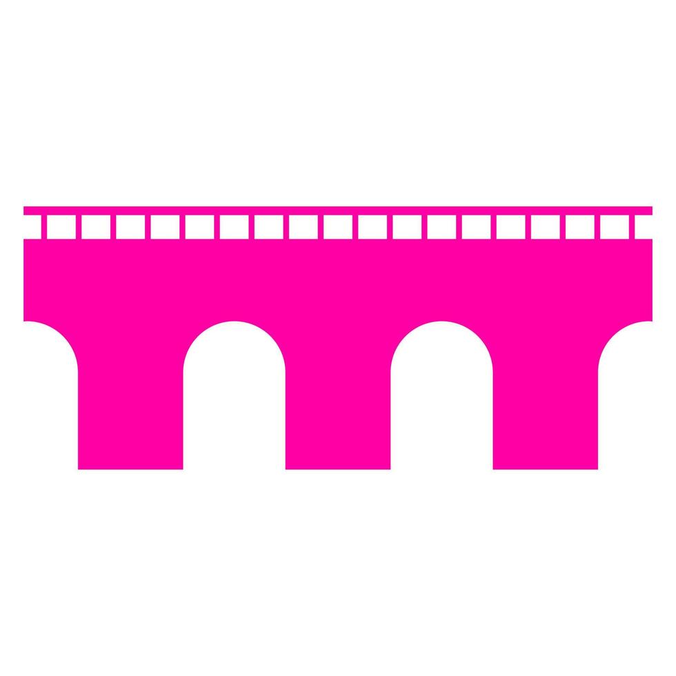 Bridge on white background vector