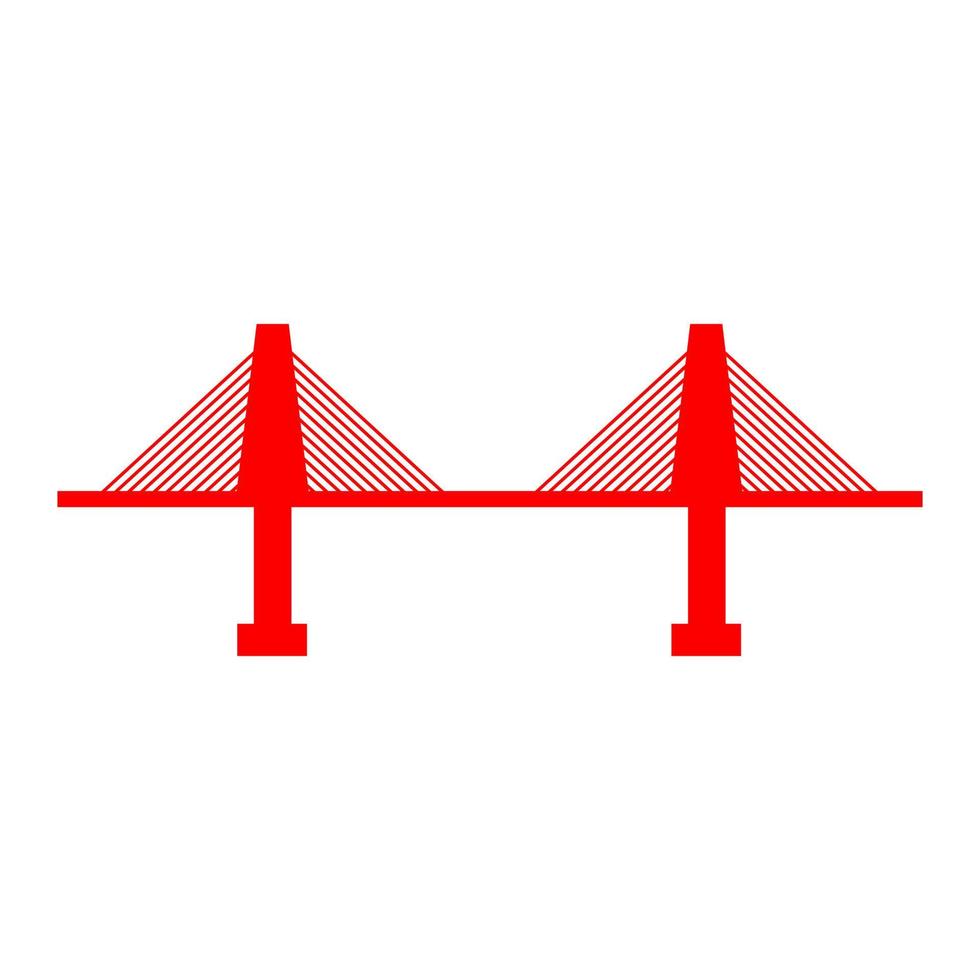 Bridge on white background vector