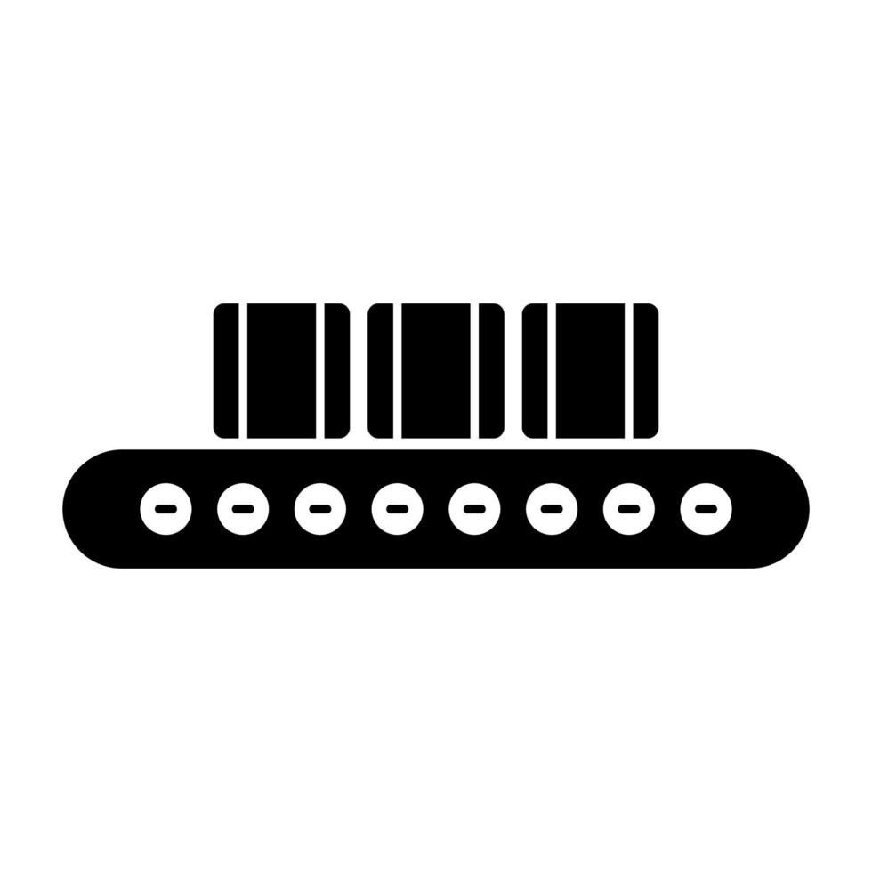 Conveyor belt on white background vector