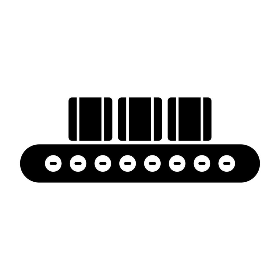 Conveyor belt on white background vector