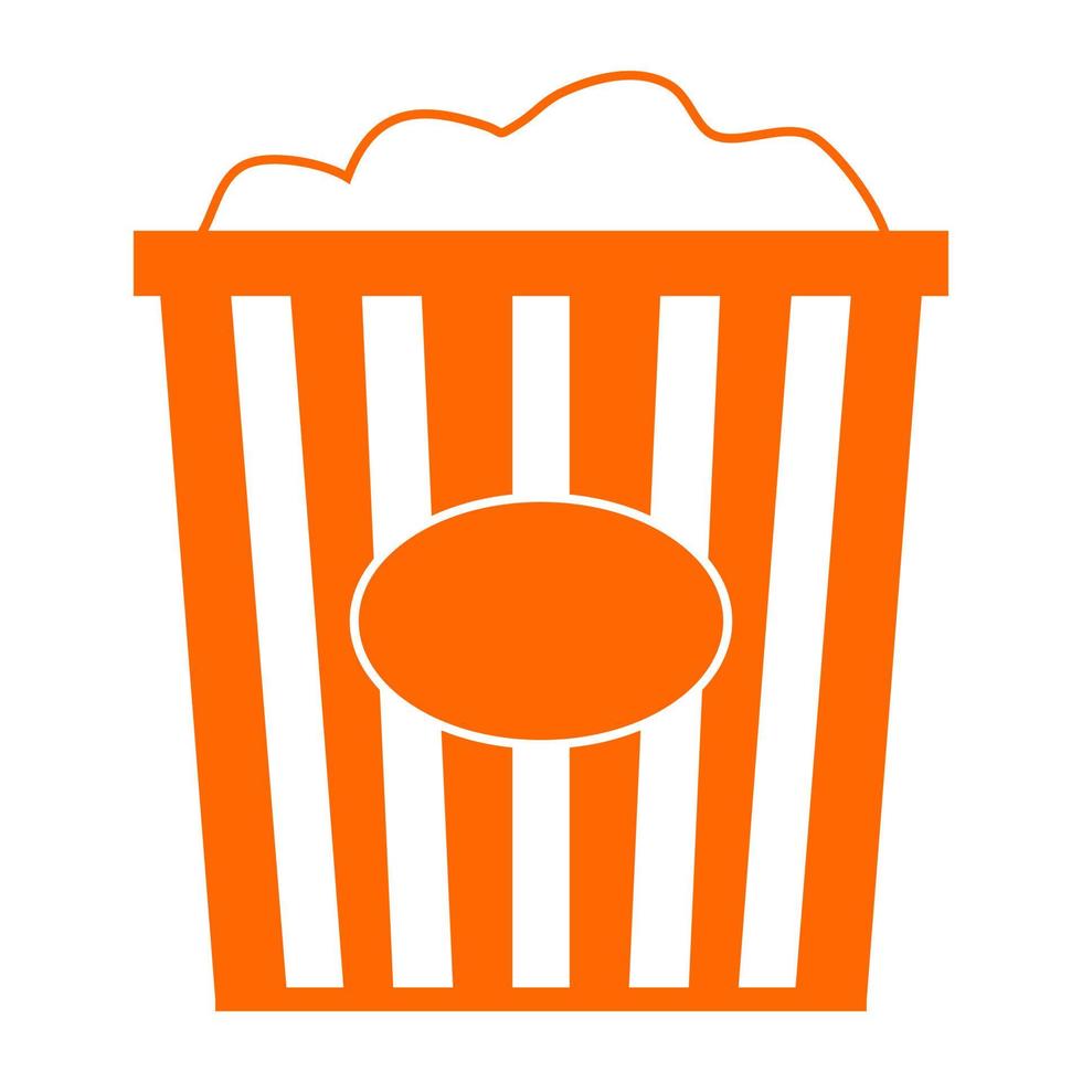 Popcorn on a white background vector