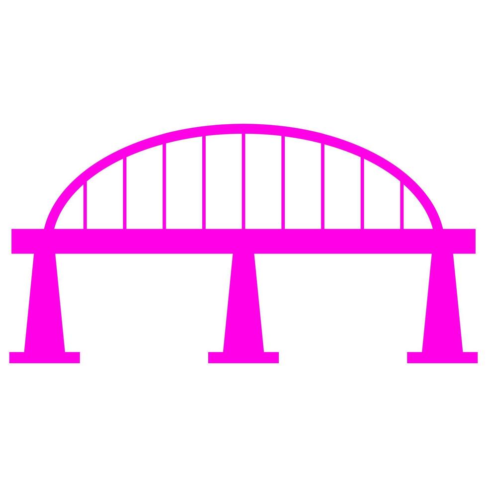 Bridge on white background vector