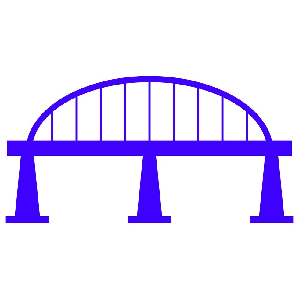 Bridge on white background vector