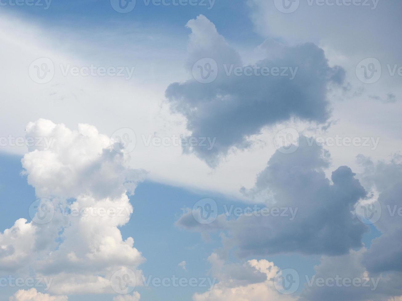 blue sky with clouds background photo