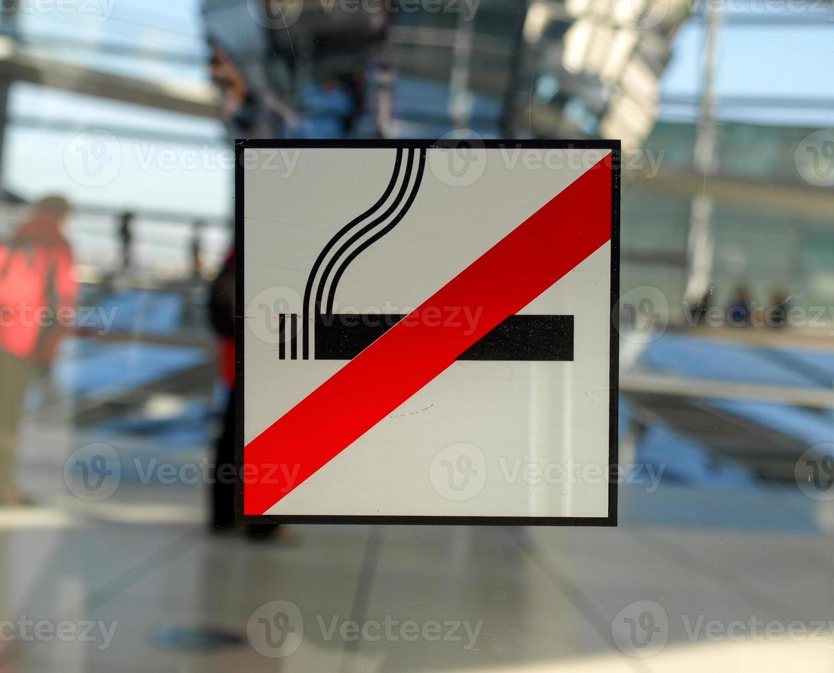 señal de no fumar foto